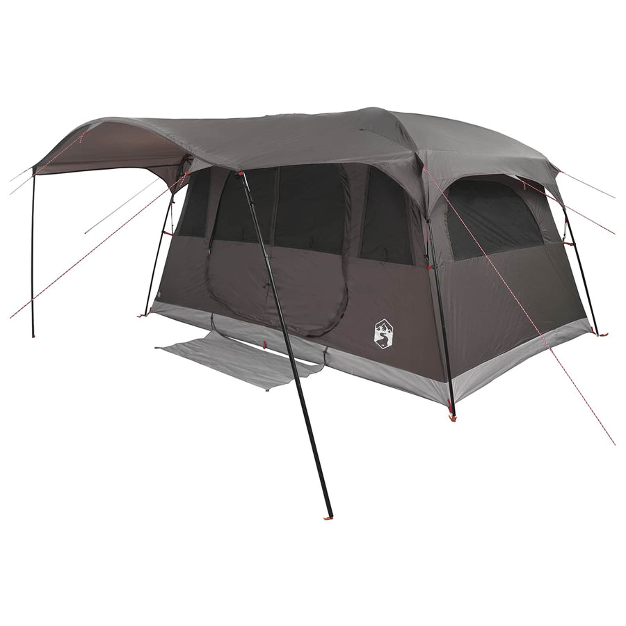 Tunneltent Bruin Grijs 366 x 244 x 198 cm Polyester en staal