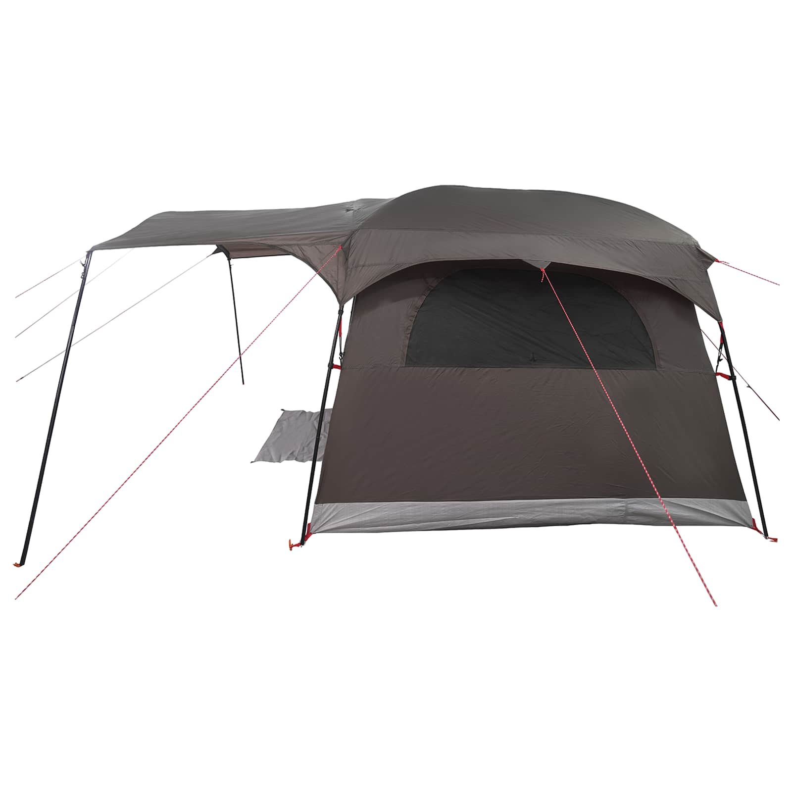 Tunneltent Bruin Grijs 366 x 244 x 198 cm Polyester en staal