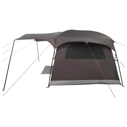 Tunneltent Bruin Grijs 366 x 244 x 198 cm Polyester en staal