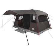 Tunneltent 12 personen 427x305x205 cm bruin grijs