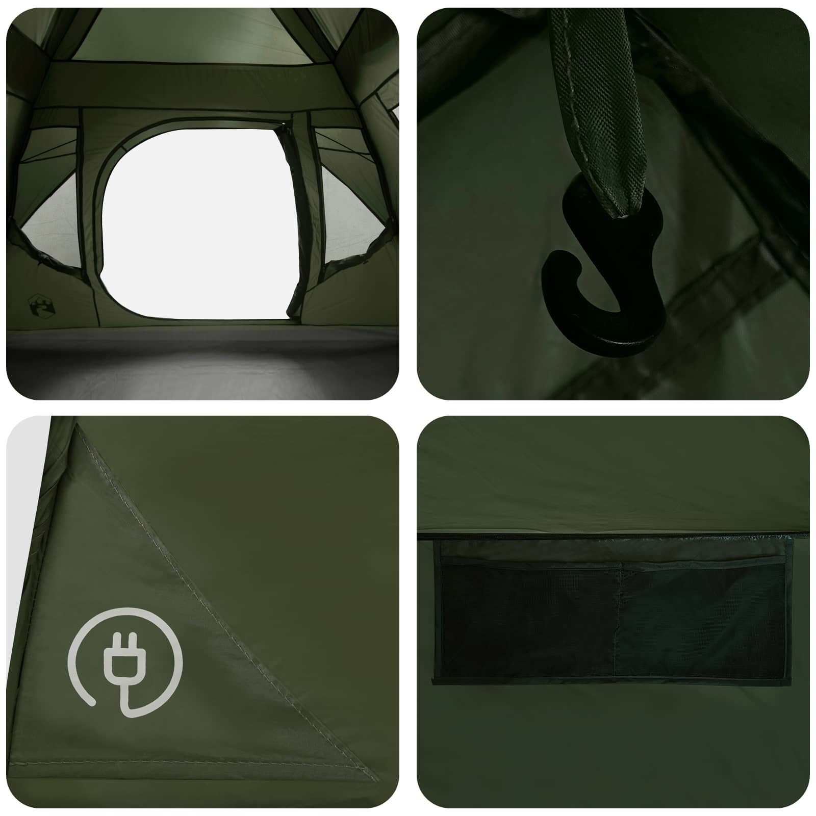 Directe Tent Olijfgroen 305 x 275 x 190 cm Polyester en staal