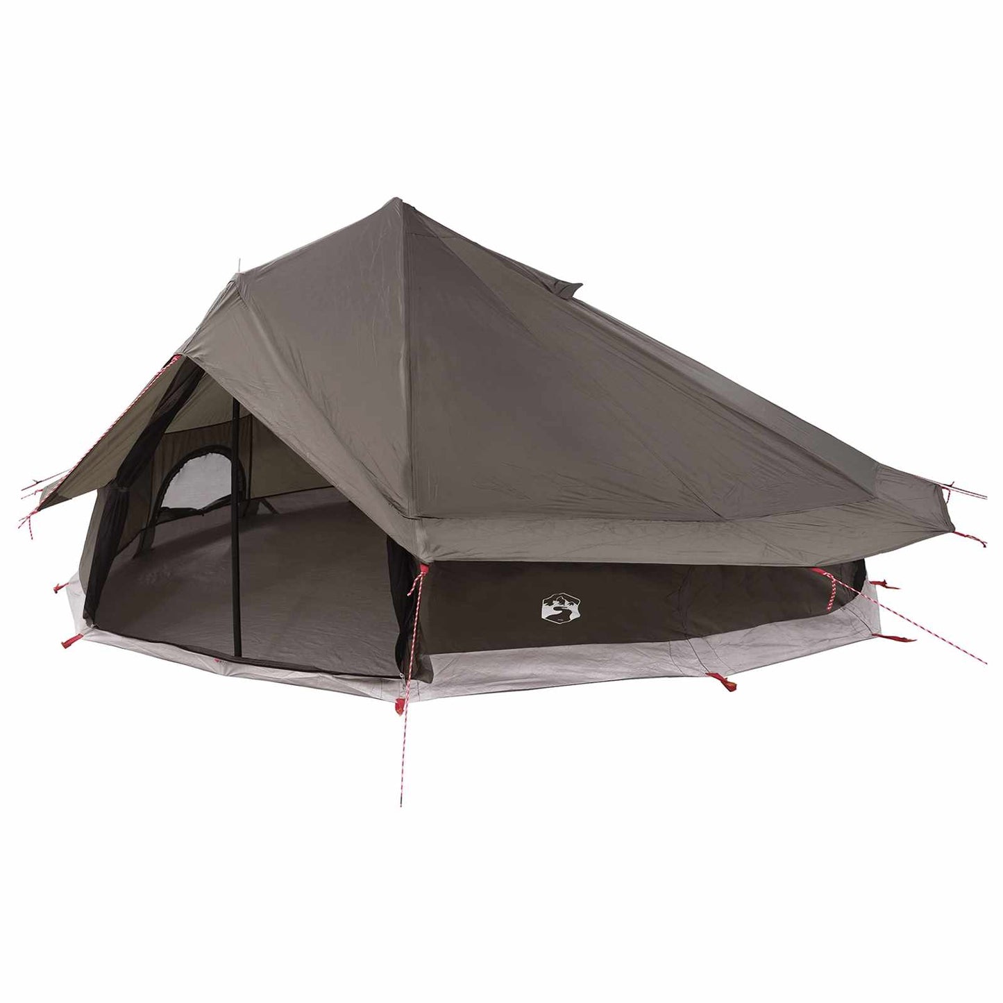 Tipi Tent Bruin Grijs 800 x 800 x 430 cm Polyester en staal