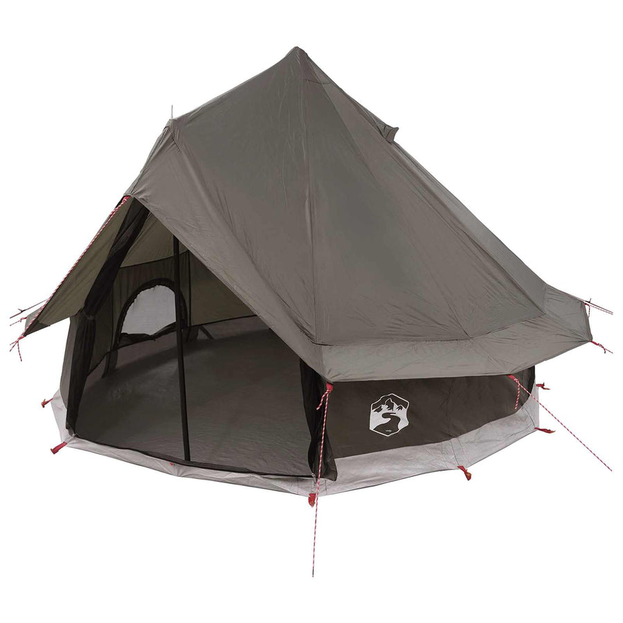 Tipi Tent met dak Bruin Grijs 250 x 250 cm Polyester en staal