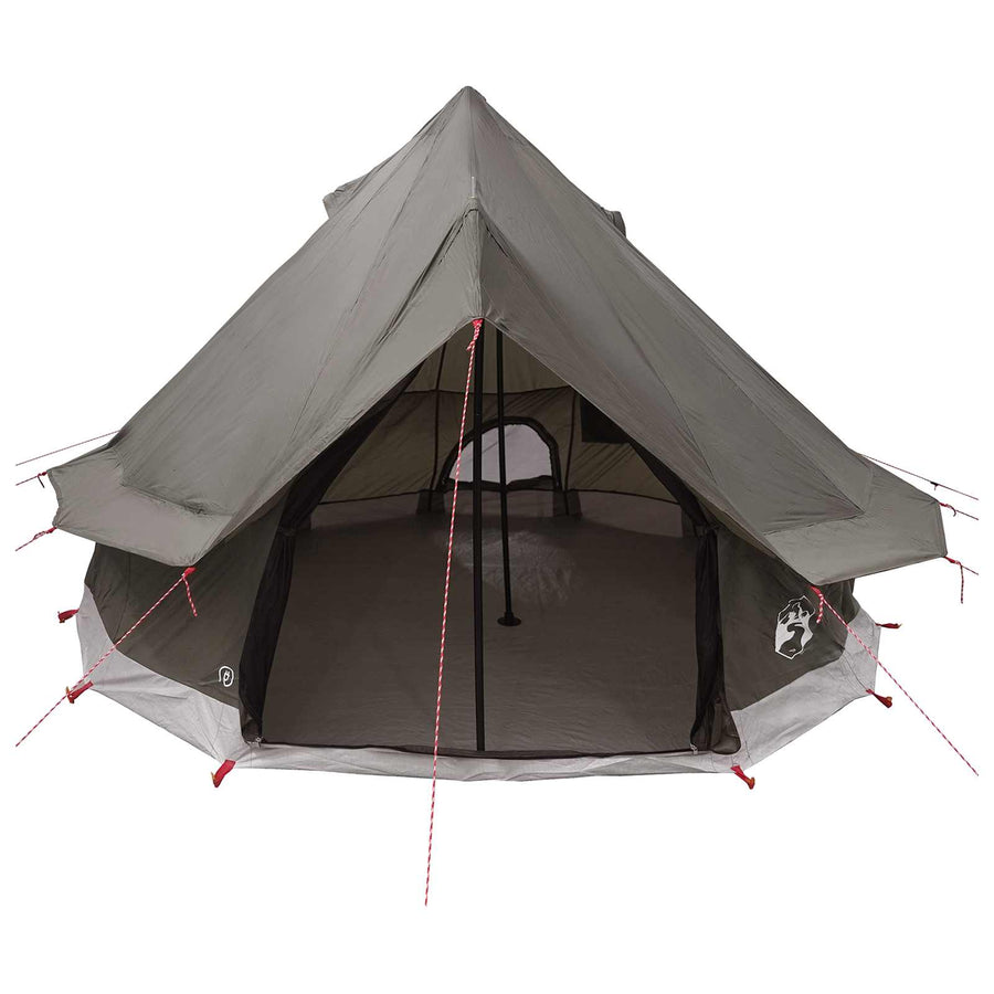 Tipi Tent met dak Bruin Grijs 250 x 250 cm Polyester en staal