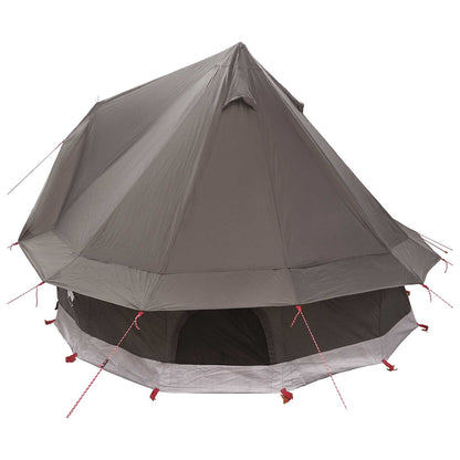 Tipi Tent met dak Bruin Grijs 250 x 250 cm Polyester en staal