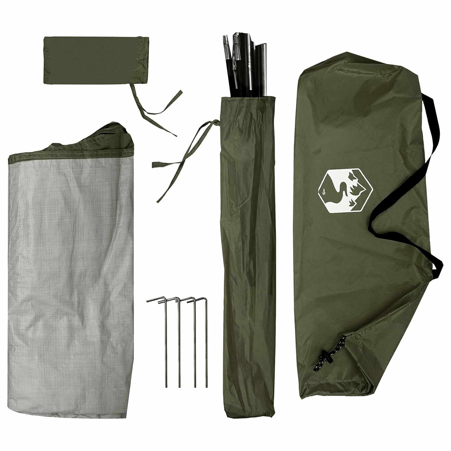 Opbergtent Olijfgroen 120 x 50 x 70 cm Polyester en staal