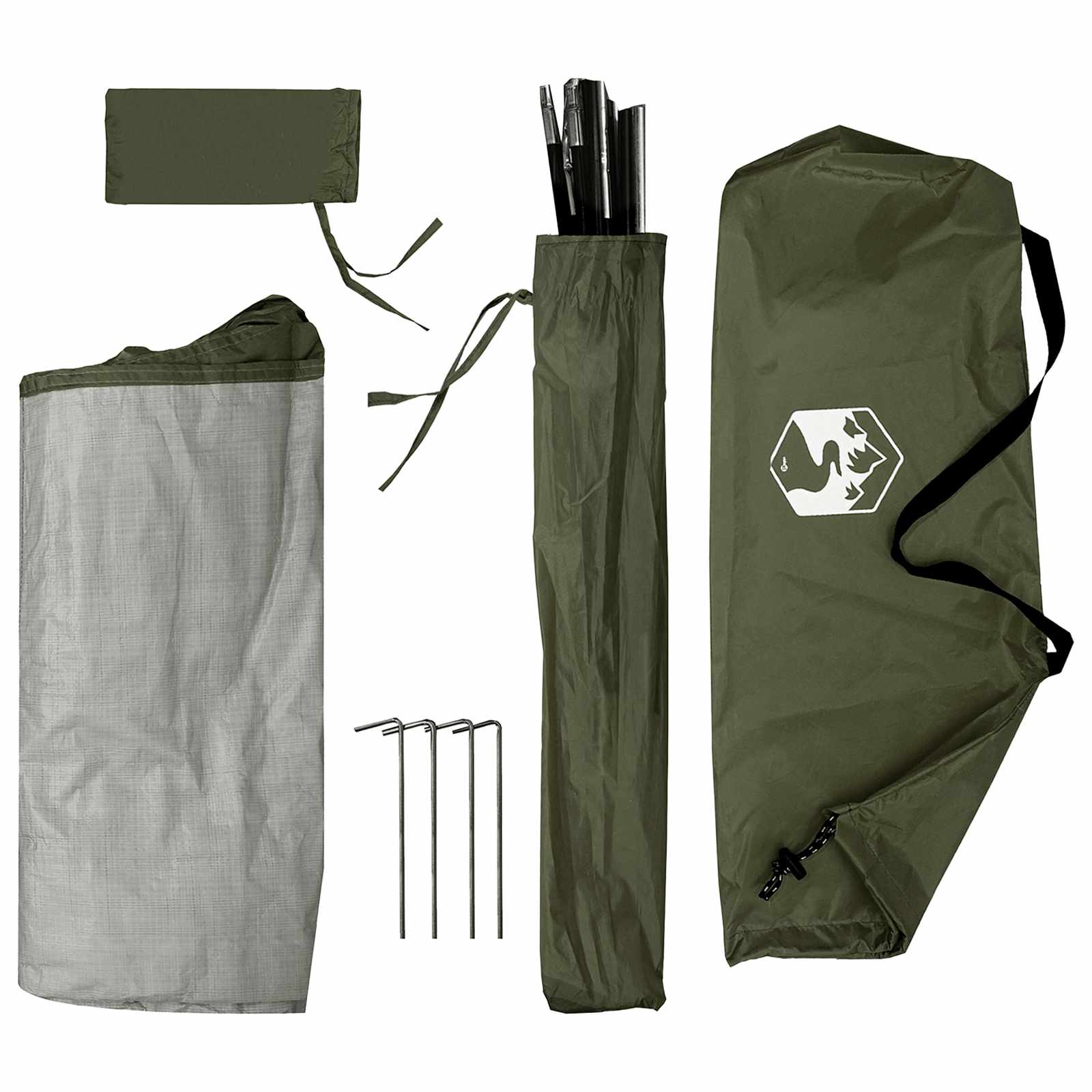 Opbergtent Olijfgroen 120 x 50 x 70 cm Polyester en staal