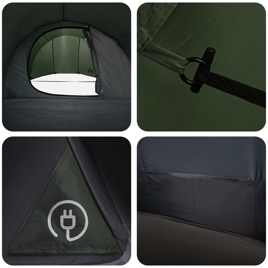 Tunneltent Olijfgroen 410 x 175 x 105 cm Polyester en staal