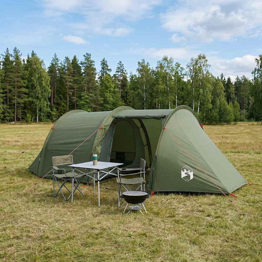 Tunneltent Olijfgroen 410 x 175 x 105 cm Polyester en staal