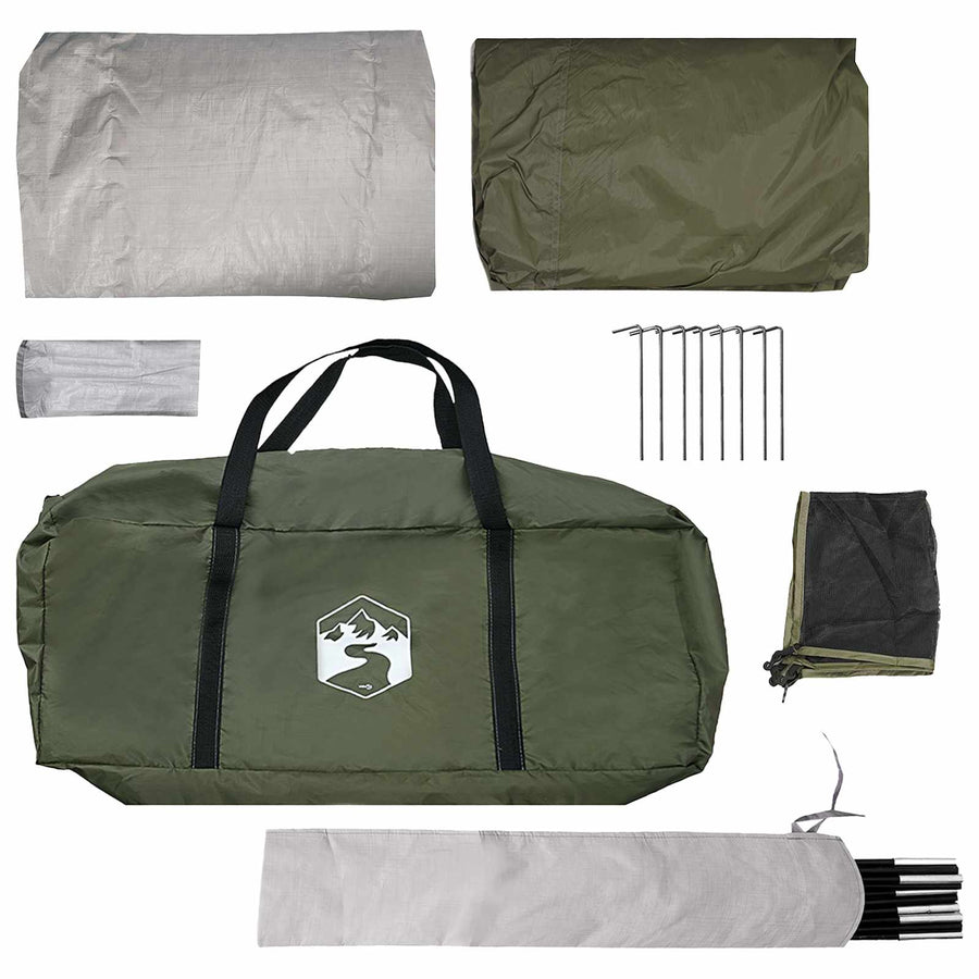 Huisje Tent Olijfgroen 244 x 213 x 183 cm Polyester en staal