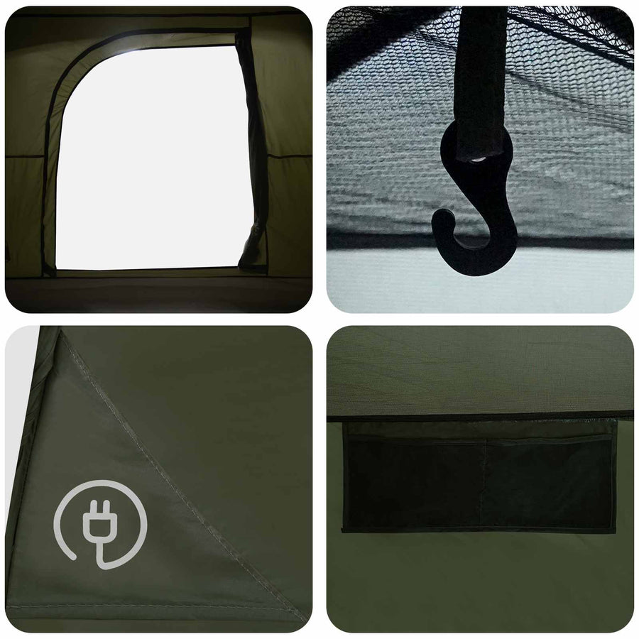 Huisje Tent Olijfgroen 244 x 213 x 183 cm Polyester en staal