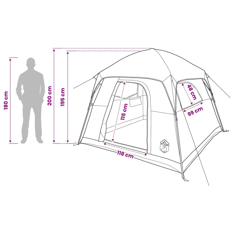 Huisje Tent Olijfgroen 244 x 213 x 183 cm Polyester en staal