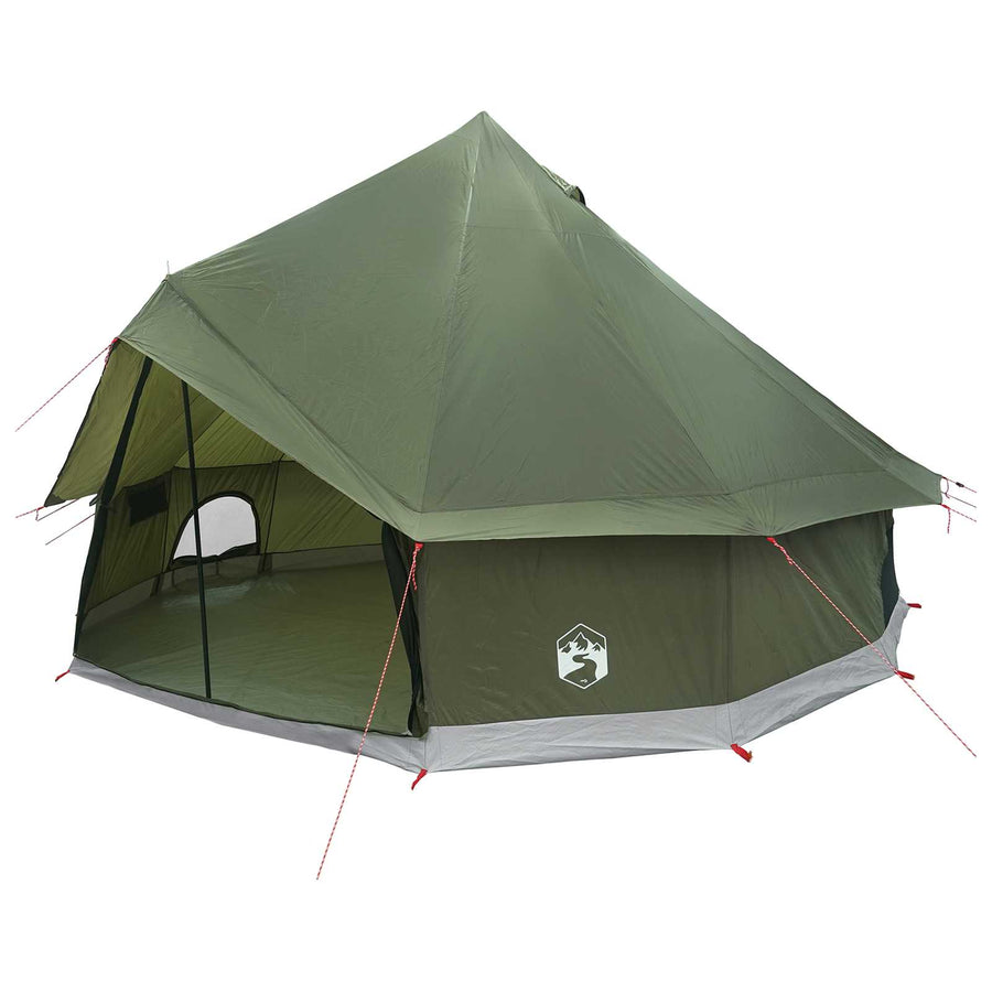 Tipi Tent Olijfgroen 300 x 300 x 200 cm Polyester en staal