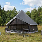 Tipi Tent Bruin Grijs 300 x 300 x 200 cm Polyester en staal