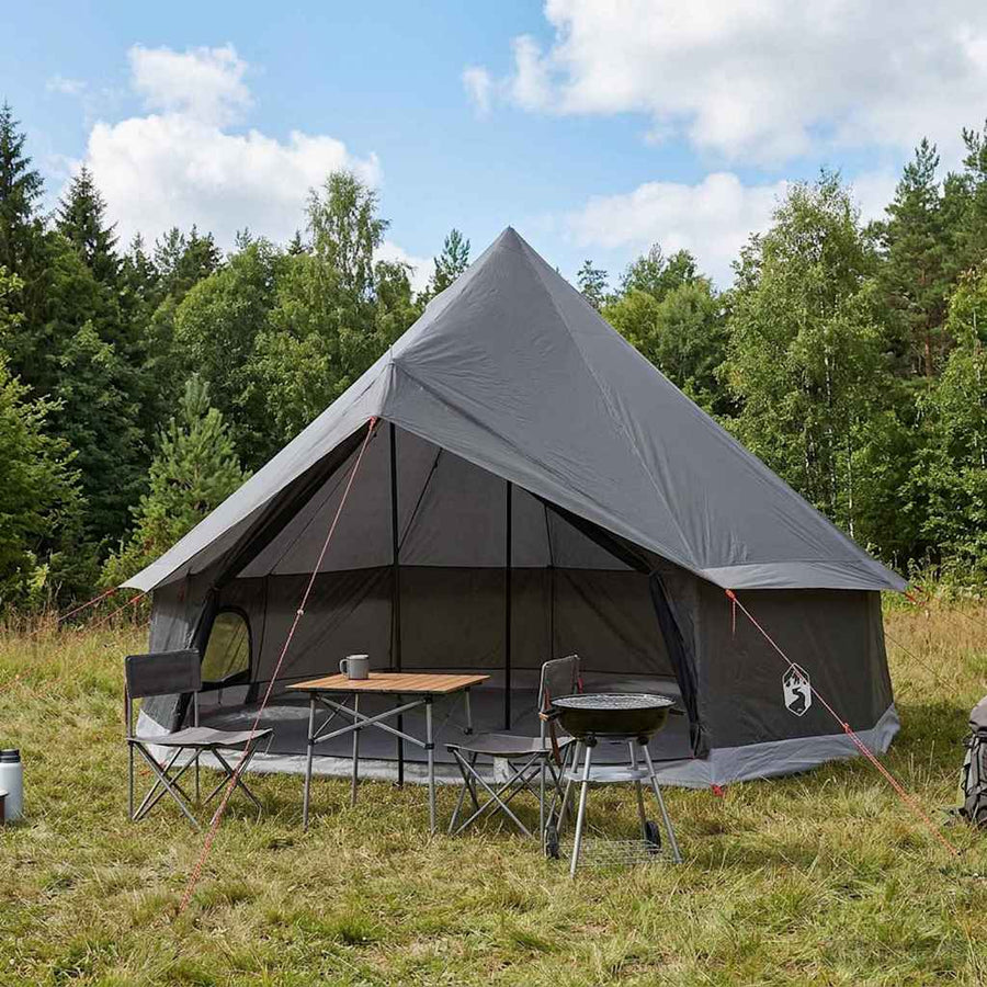 Tipi Tent Bruin Grijs 300 x 300 x 200 cm Polyester en staal