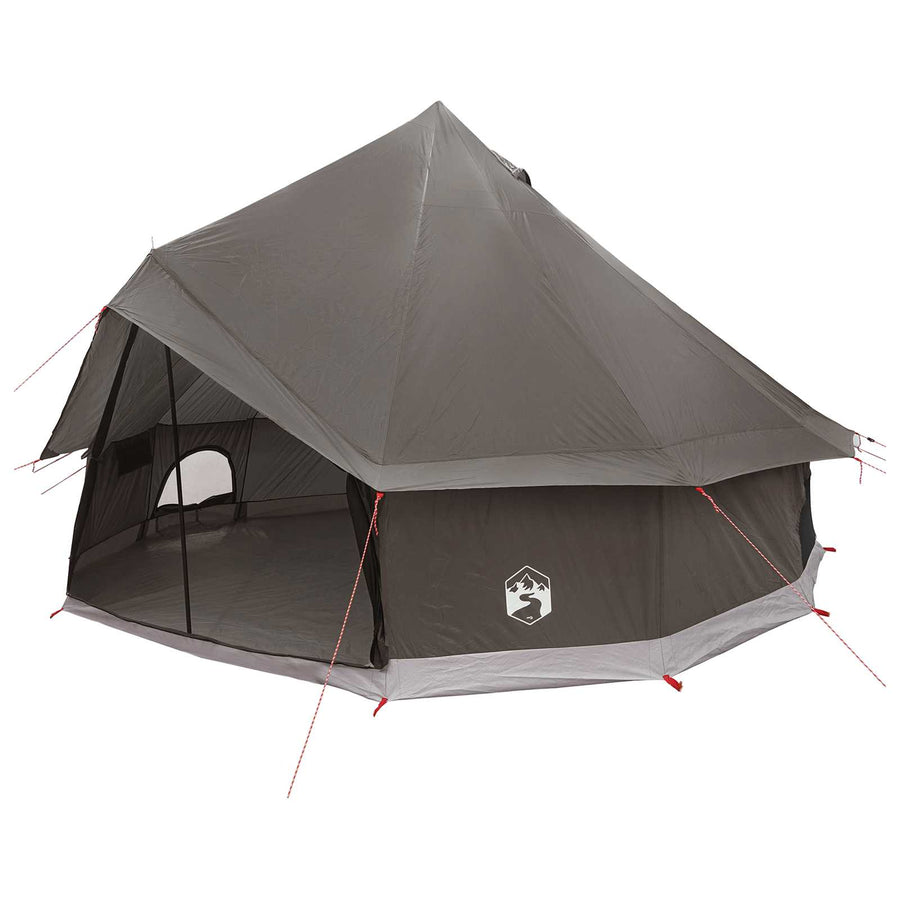 Tipi Tent Bruin Grijs 300 x 300 x 200 cm Polyester en staal