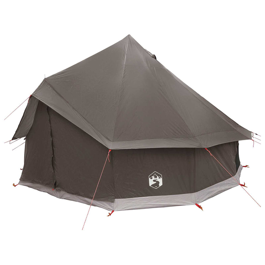 Tipi Tent Bruin Grijs 300 x 300 x 200 cm Polyester en staal