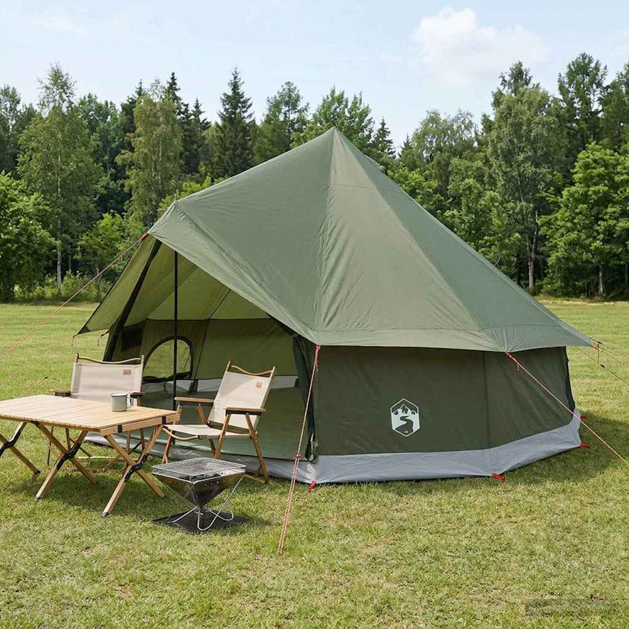 Tipi Tent Olijfgroen 400 x 400 x 250 cm Polyester en staal