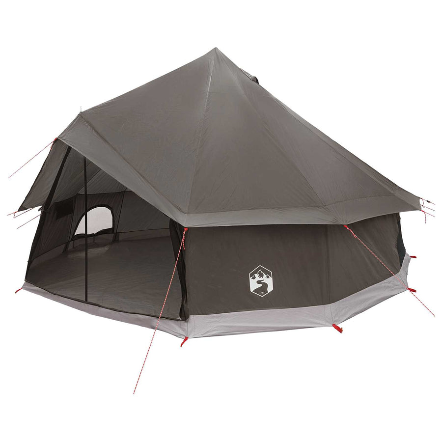 Tipi Tent Bruin Grijs 400 x 400 x 250 cm Polyester en staal