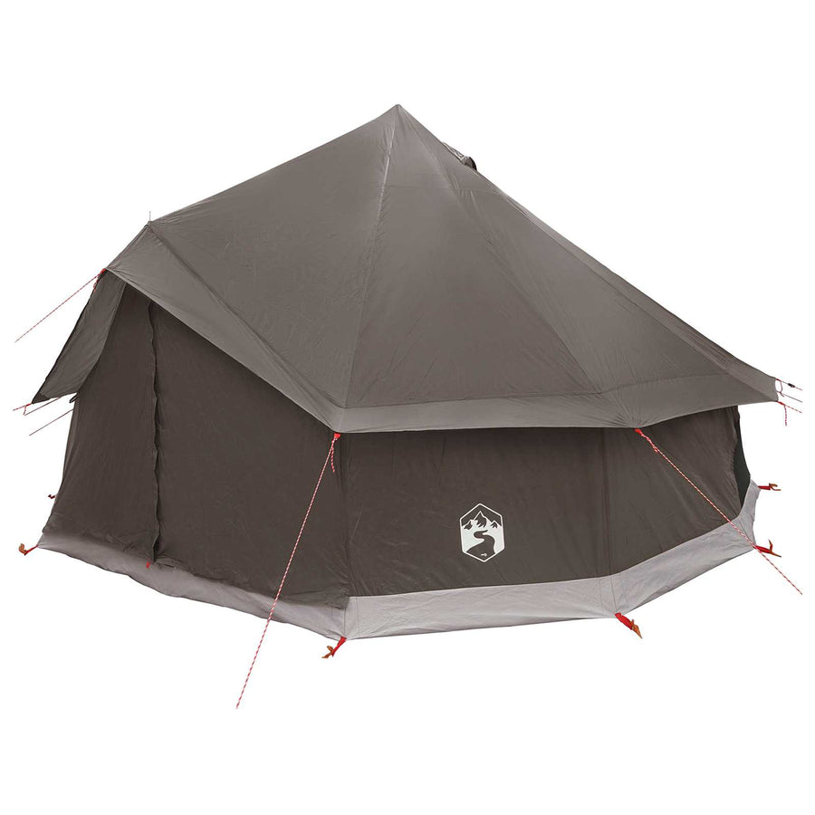 Tipi Tent Bruin Grijs 400 x 400 x 250 cm Polyester en staal