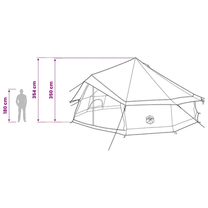 Tipi Tent Olijfgroen 600 x 600 x 350 cm Polyester en staal