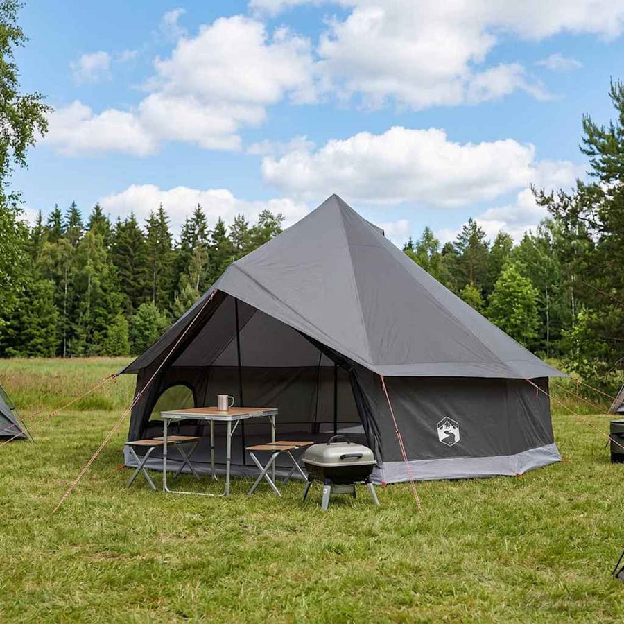 Tipi Tent Bruin Grijs 600 x 600 x 350 cm Polyester en staal