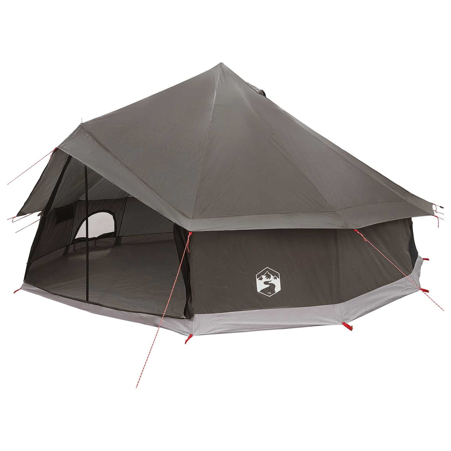 Tipi Tent Bruin Grijs 600 x 600 x 350 cm Polyester en staal