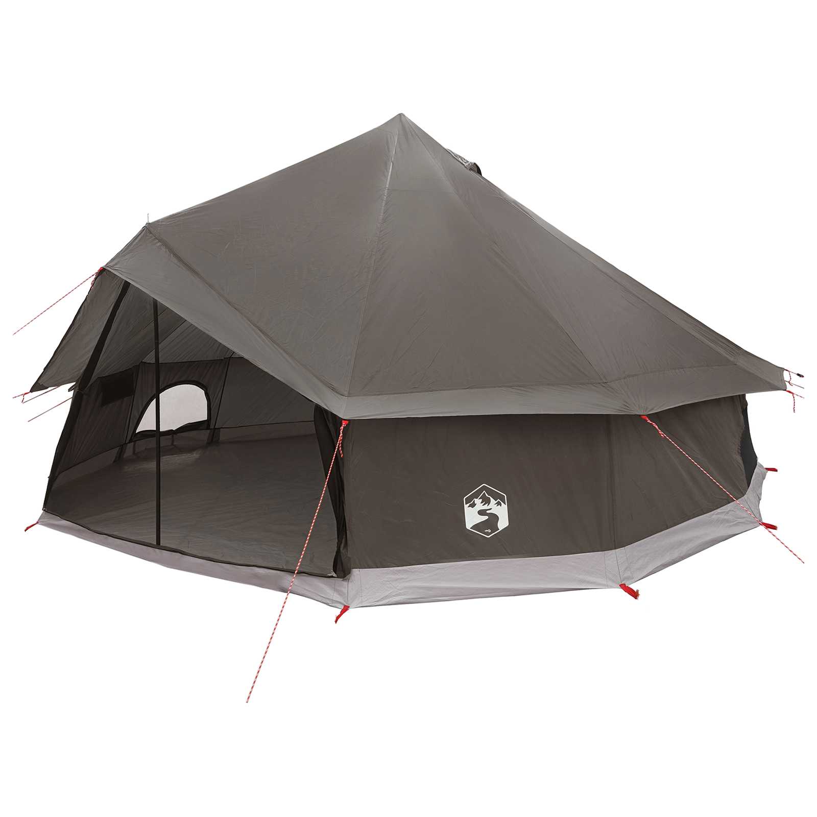 Tipi Tent Bruin Grijs 600 x 600 x 350 cm Polyester en staal