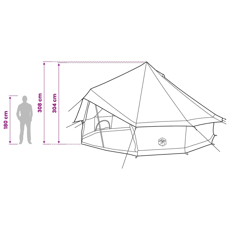 Tipi Tent Olijfgroen 500 x 500 x 300 cm Polyester en staal