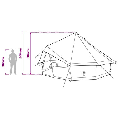 Tipi Tent Bruin Grijs 500 x 500 x 300 cm Polyester en staal