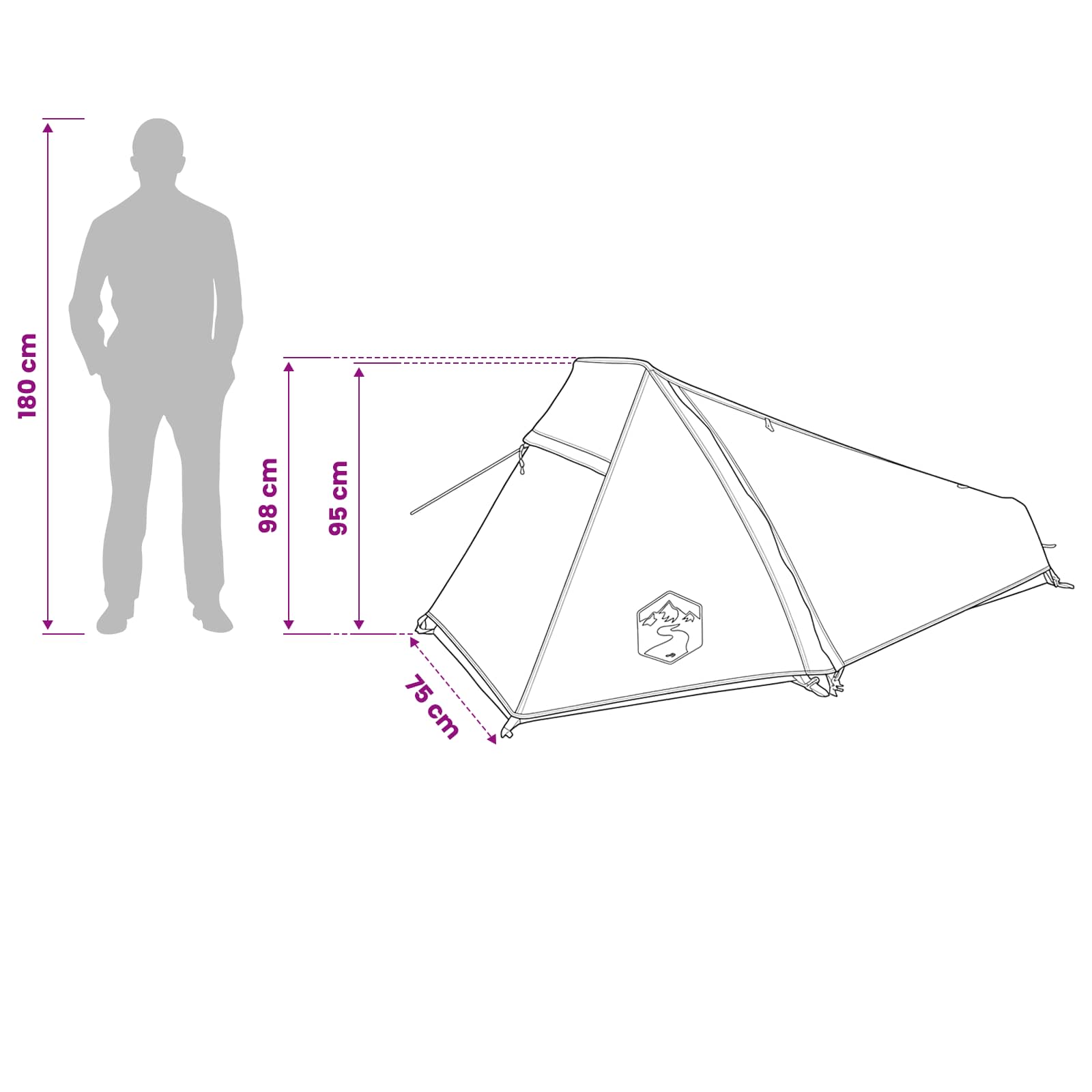 Tunneltent Olijf Groen 215 x 100 x 90 cm Polyester en staal