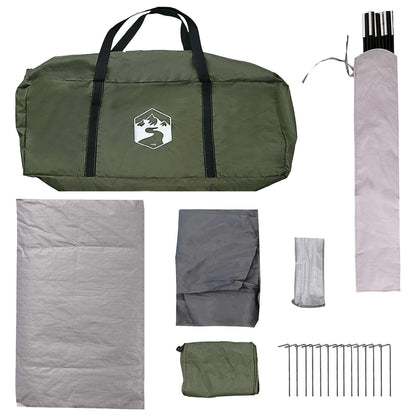 Tunneltent Olijfgroen 400 x 260 x 200 cm Polyester en staal