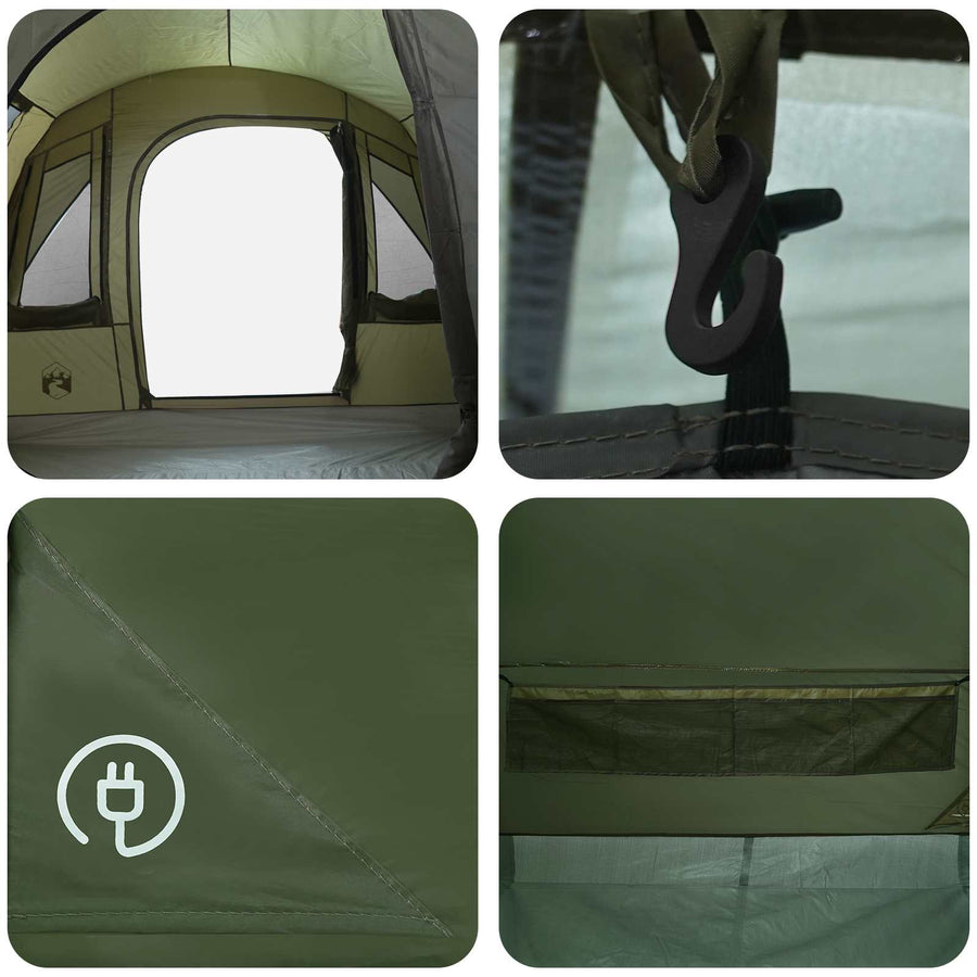 Tunneltent Olijfgroen 400 x 260 x 200 cm Polyester en staal