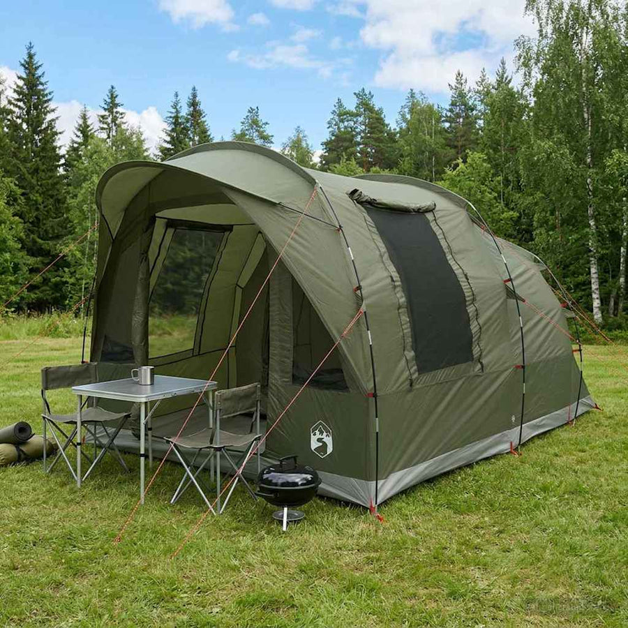 Tunneltent Olijfgroen 400 x 260 x 200 cm Polyester en staal