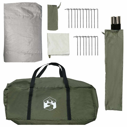 Huisje Tent Olijfgroen 488 x 244 x 183 cm Polyester en staal