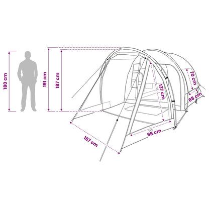 Huisje Tent Olijfgroen 488 x 244 x 183 cm Polyester en staal