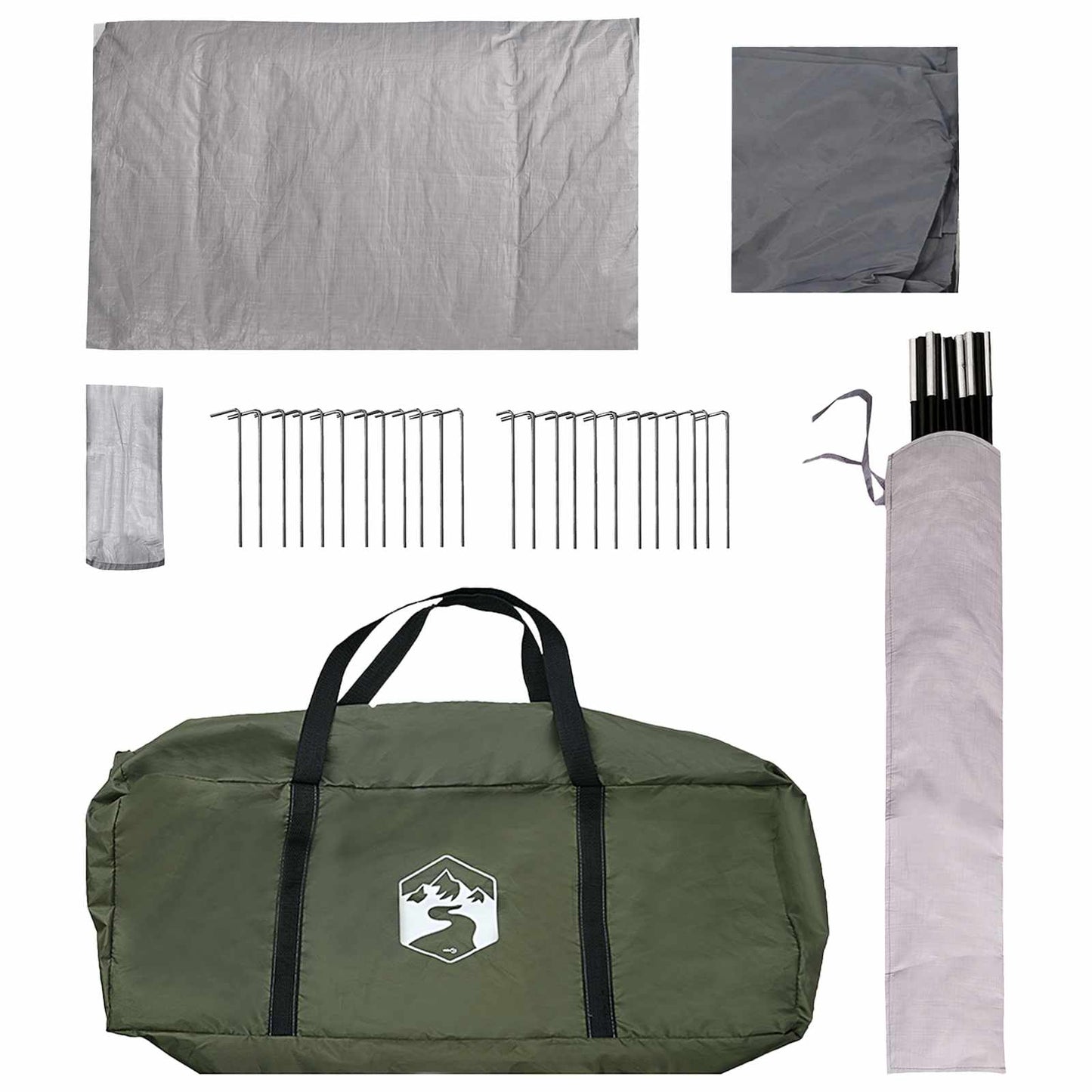 Tunneltent Olijfgroen 427 x 315 x 178 cm Polyester en staal