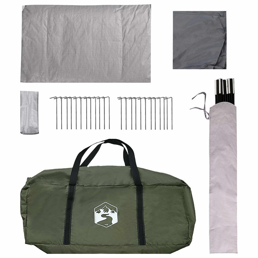 Tunneltent Olijfgroen 427 x 315 x 178 cm Polyester en staal