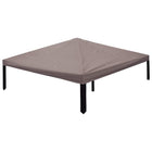 Paviljoenhoes 300x300 cm taupe polyester staal