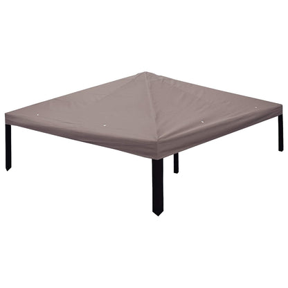 Paviljoenhoes met dak Taupe 300 x 300 cm Polyester en staal
