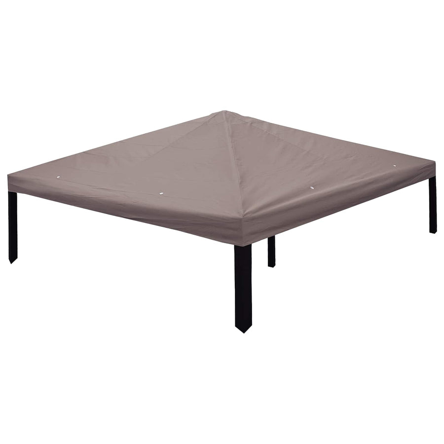 Paviljoenhoes met dak Taupe 300 x 300 cm Polyester en staal
