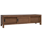 Tv-meubel 110x30x30 cm massief teakhout naturel