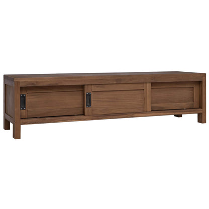 Tv-meubel 110 x 30 x 30 cm Massief Teakhout Naturel