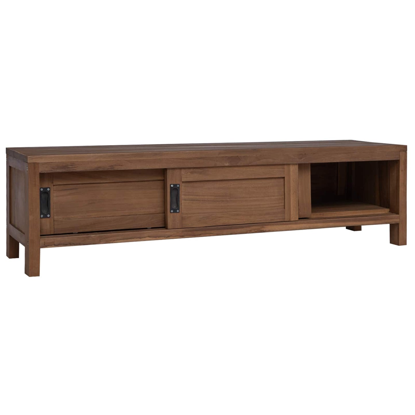 Tv-meubel 110 x 30 x 30 cm Massief Teakhout Naturel