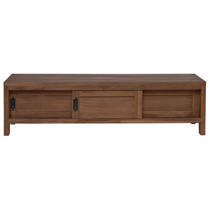Tv-meubel 110 x 30 x 30 cm Massief Teakhout Naturel