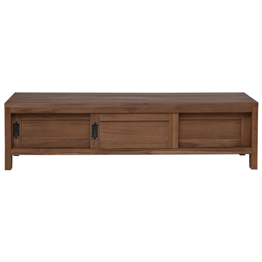 Tv-meubel 110 x 30 x 30 cm Massief Teakhout Naturel