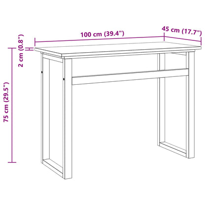 Bureau Naturel Massief Teakhout 100 x 45 x 75cm