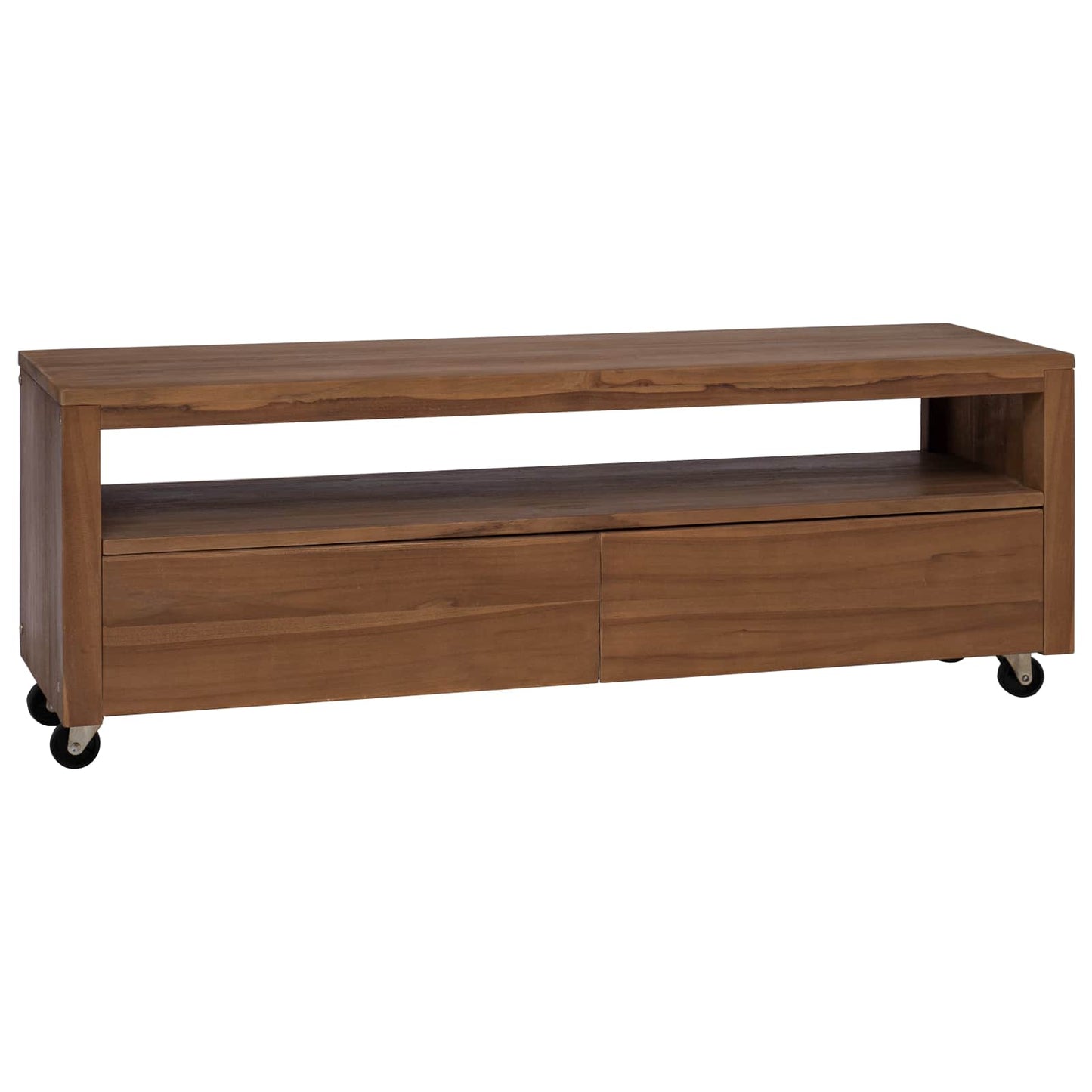 Tv-meubel 110 x 30 x 40 cm Naturel Massief Teakhout