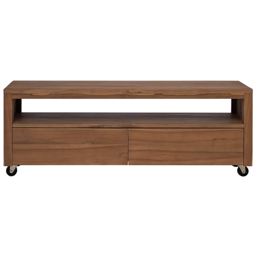 Tv-meubel 110 x 30 x 40 cm Naturel Massief Teakhout