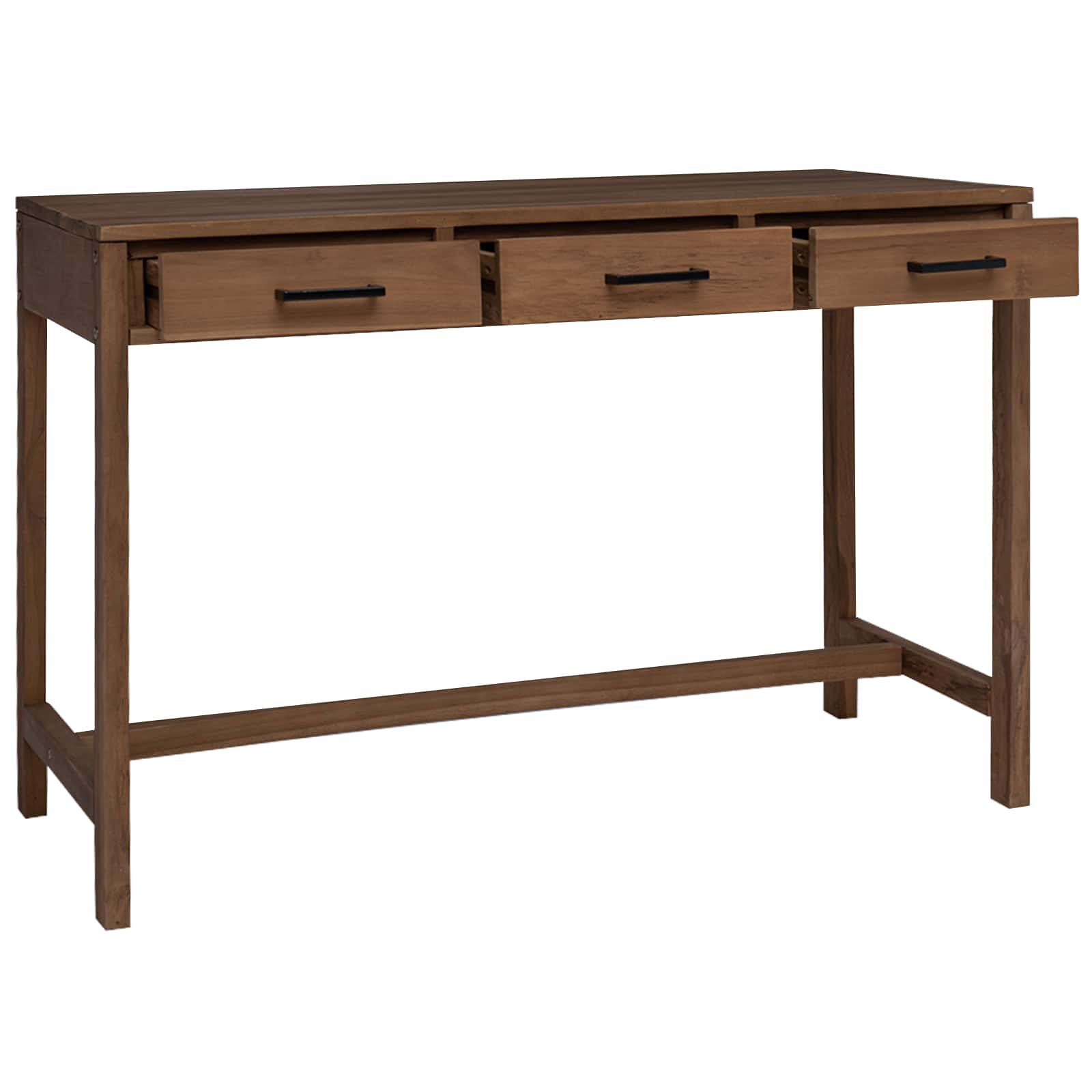 Bureau met lades Naturel Massief Teakhout 110 x 50 x 75 cm